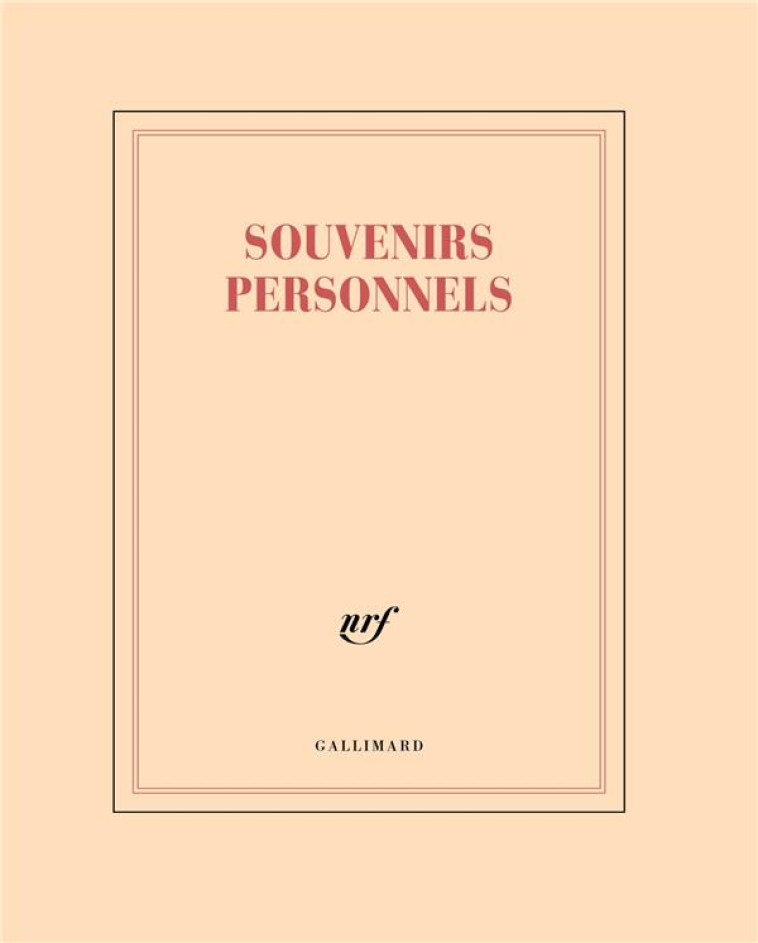 CAHIER SOUVENIRS PERSONNELS (PAPETERIE) [SOLDE] - COLLECTIF - NC