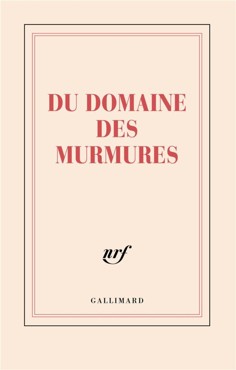 CARNET DU DOMAINE DES MURMURES (PAPETERIE) - COLLECTIF - NC