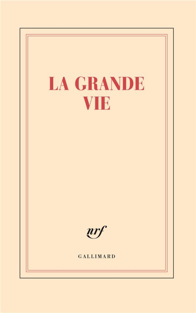 GRAND CARNET LA GRANDE VIE (PAPETERIE) - COLLECTIF - NC