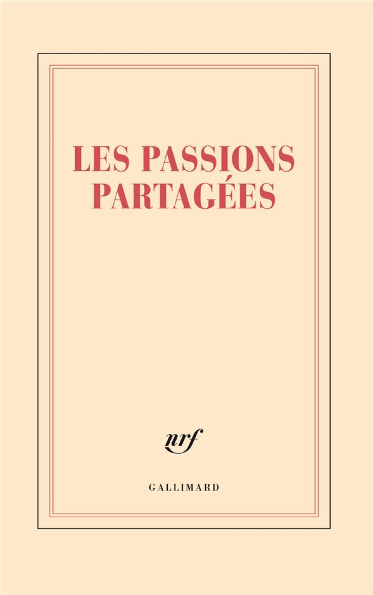 GRAND CARNET LES PASSIONS PARTAGEES (PAPETERIE) - COLLECTIF - NC