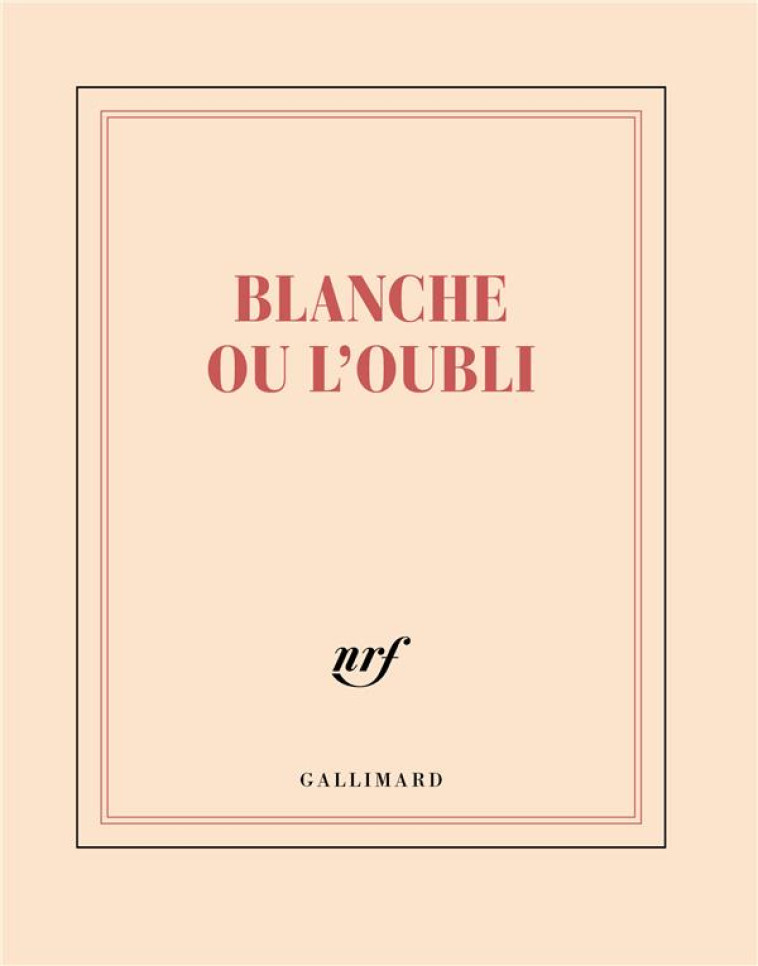 CARNET CARRE BLANCHE OU L-OUBLI (PAPETERIE) - COLLECTIF - NC