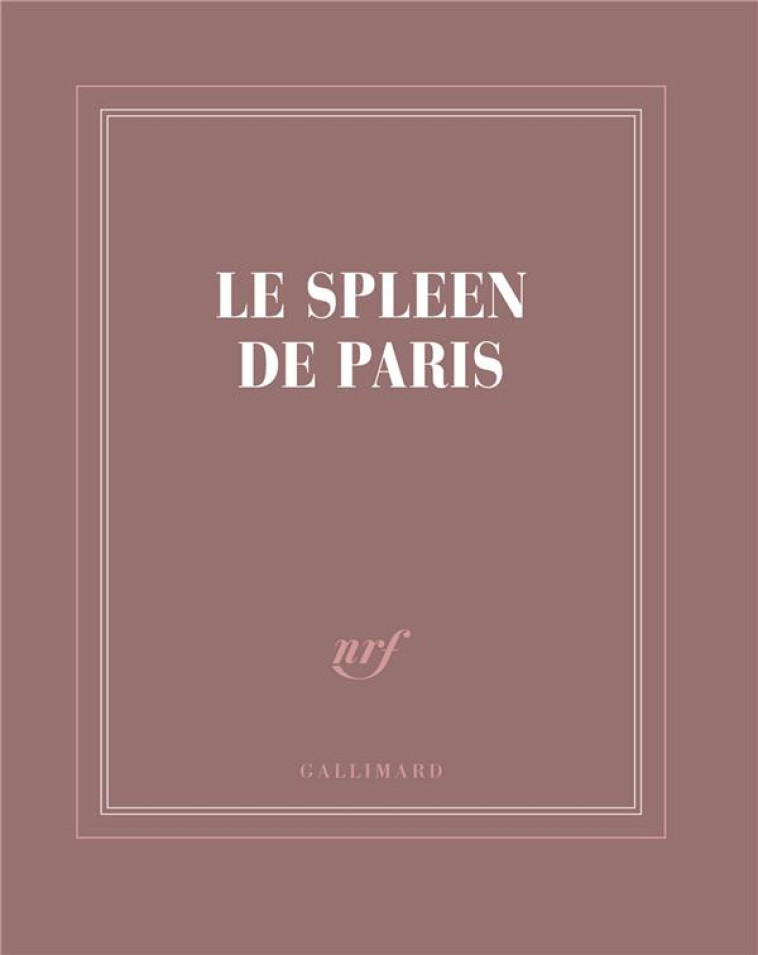 CARNET CARRE LE SPLEEN DE PARIS (PAPETERIE) - COLLECTIF - NC