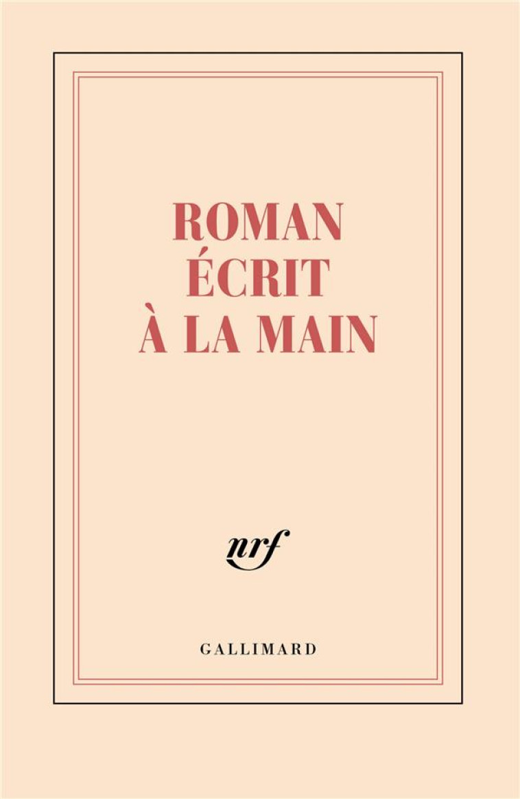 CARNET ROMAN ECRIT A LA MAIN (PAPETERIE) - COLLECTIF - NC