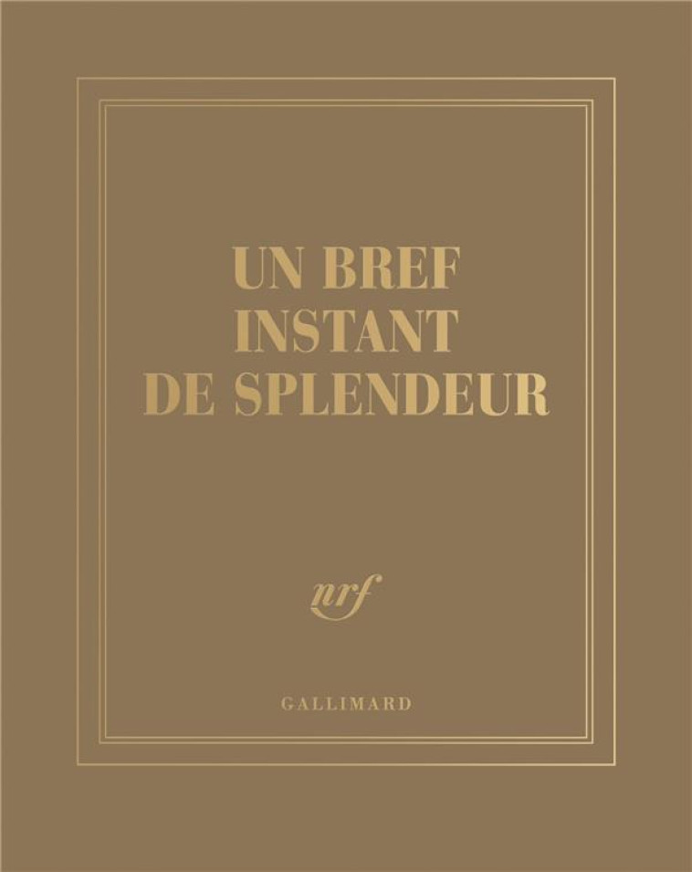 CARNET CARRE UN BREF INSTANT DE SPLENDEUR (PAPETERIE) - COLLECTIF - NC