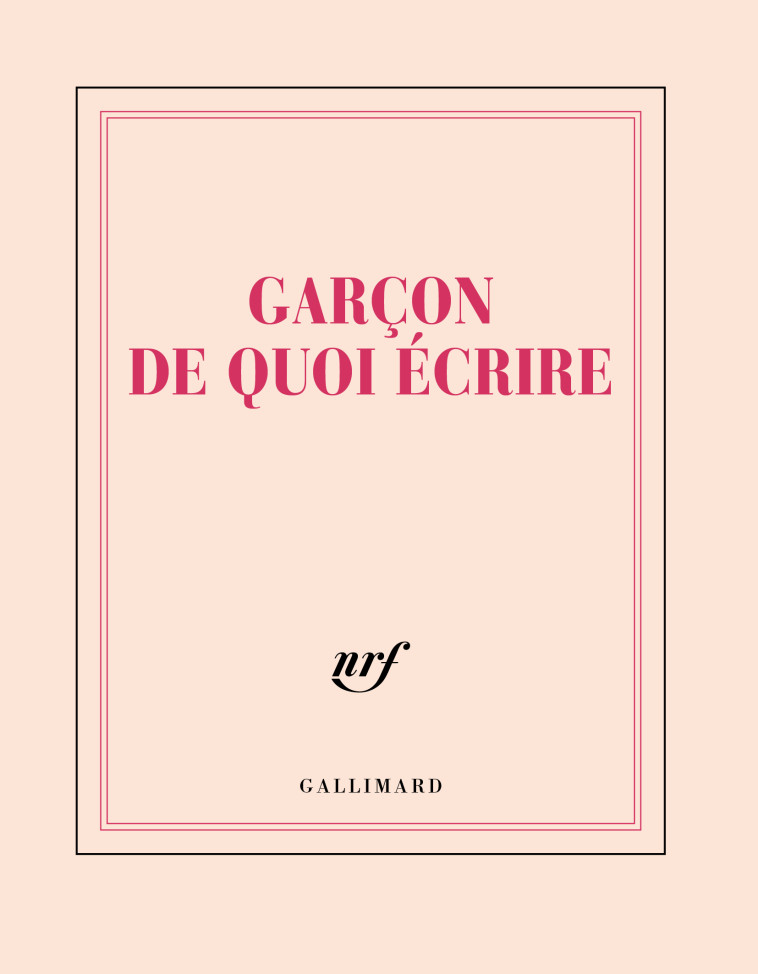 Carnet carré "Garçon de quoi écrire" (papeterie) - Collectifs  - GALLIMARD