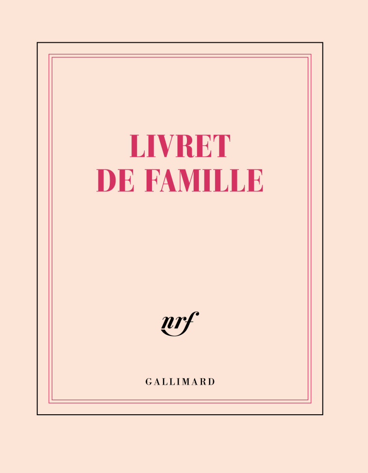 Carnet carré "Livret de famille" (papeterie) - Collectifs  - GALLIMARD