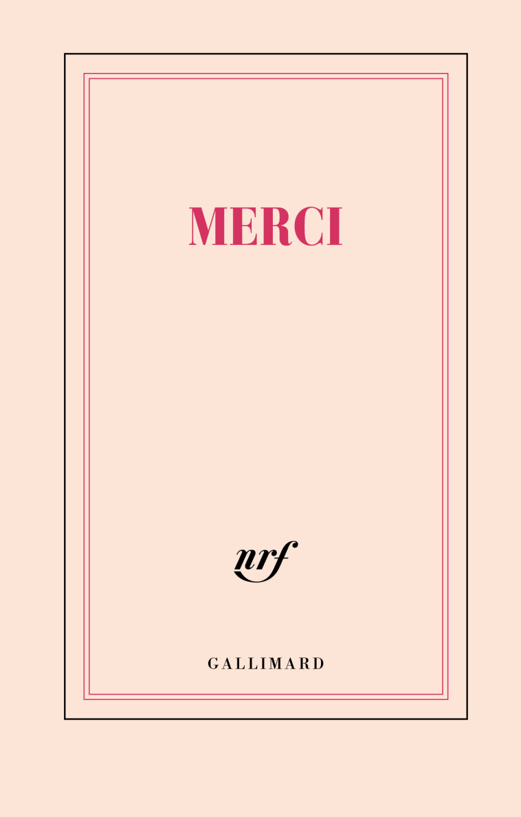 Carnet "Merci" (papeterie) - Collectifs  - GALLIMARD