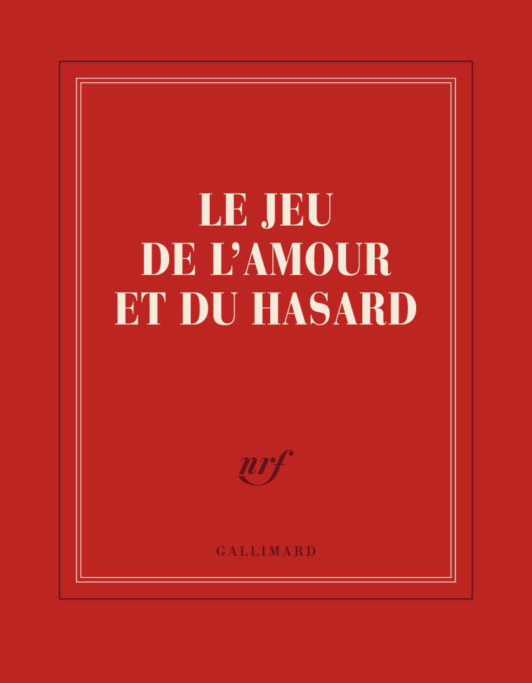 Carnet carré "Le jeu de l'amour et du hasard" (papeterie) - COLLECTIFS GALLIMARD , Collectifs  - GALLIMARD