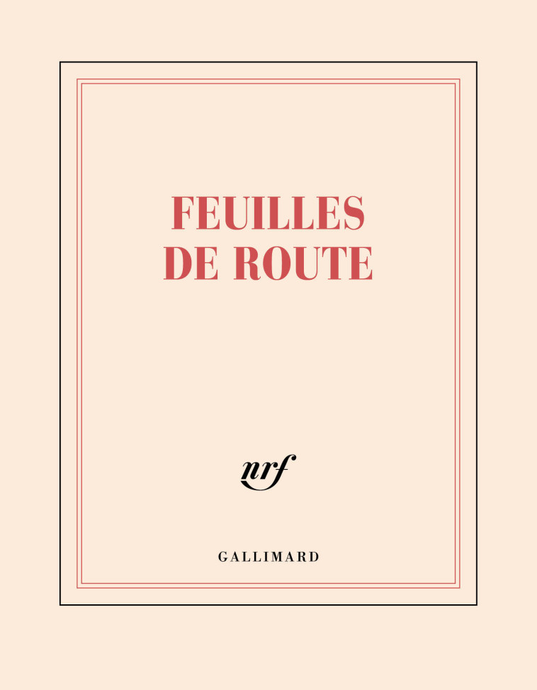 Carnet carré "Feuilles de route" (papeterie) - COLLECTIFS GALLIMARD , Collectifs  - GALLIMARD