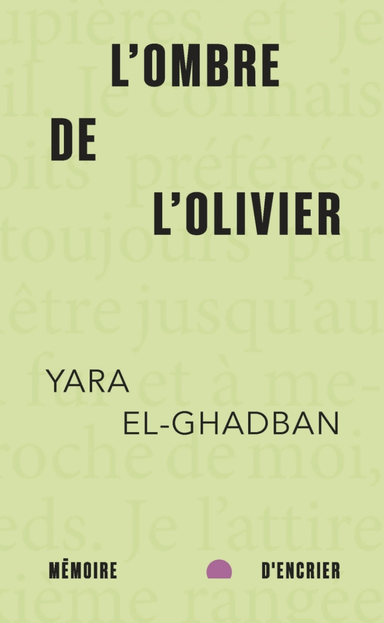 L'ombre de l'olivier - EL-GHADBAN Yara - MEMOIRE ENCRIER