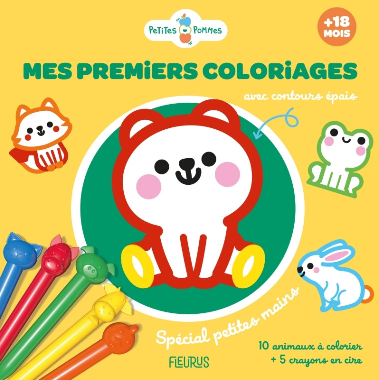 Mes premiers coloriages (inclus 5 crayons cire) - Clémentine Dérodit, Sylvie Chokron - FLEURUS