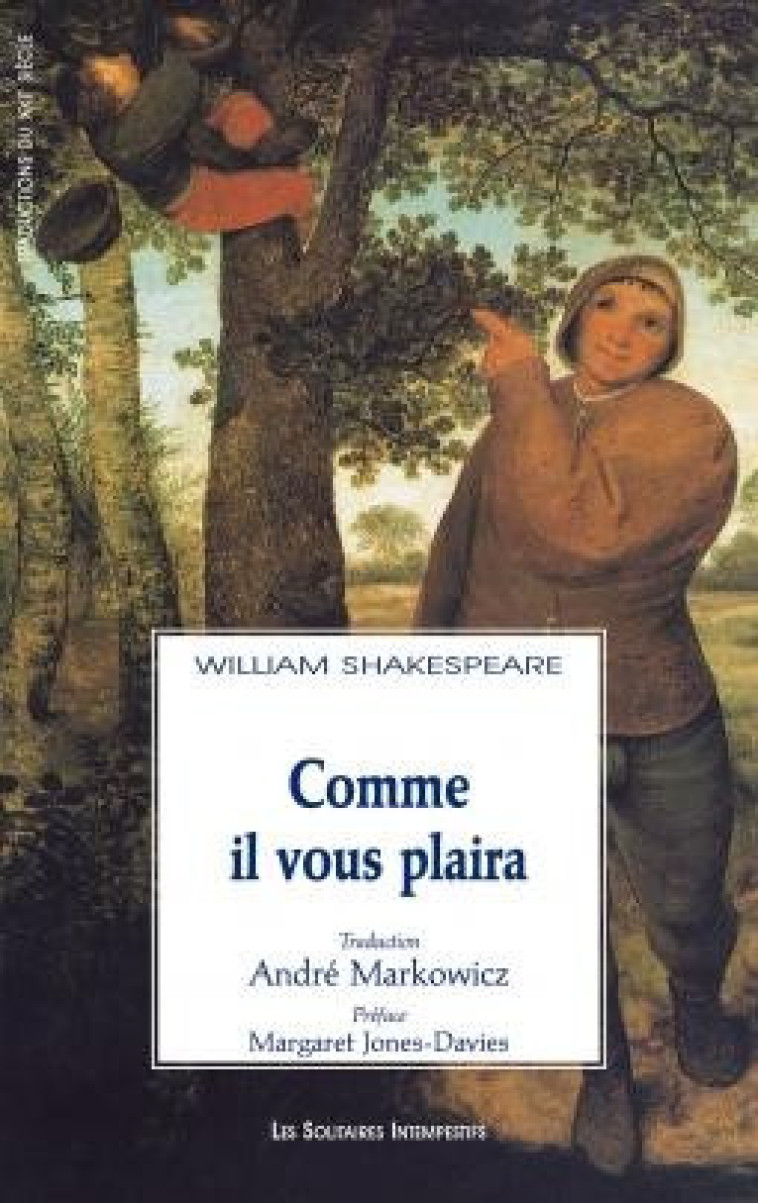 Comme il vous plaira - William Shakespeare - SOLITAIRES INT