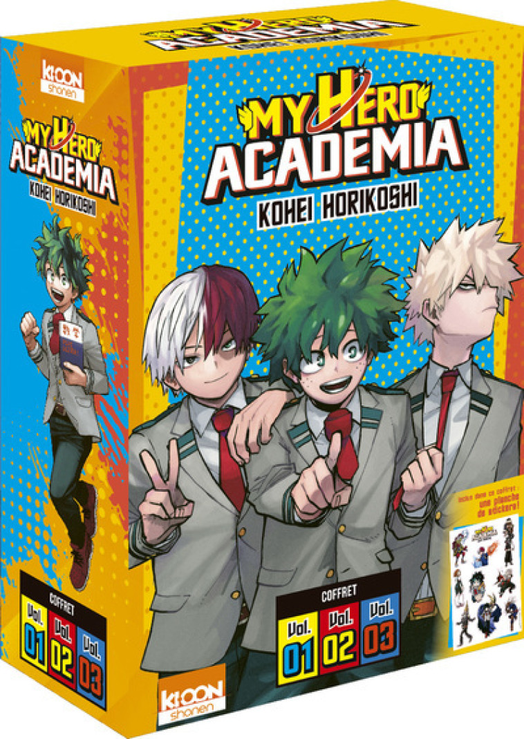 Coffret My Hero Academia vol. 1 à 3 - Kohei Horikoshi, David Le Quéré - KI-OON