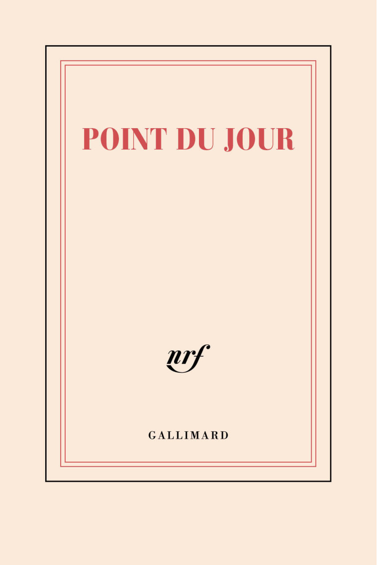 CARNET NOTES POINT DU JOUR (PAPETERIE) - COLLECTIF - GALLIMARD