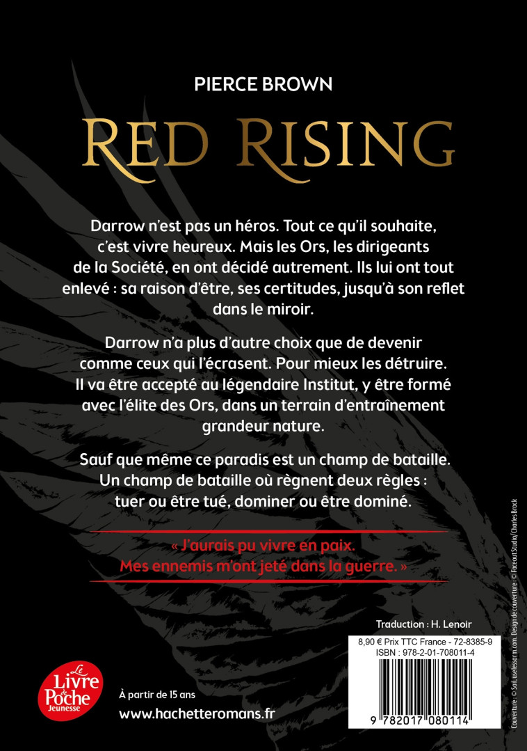 Red Rising - Tome 1 - Red Rising - Pierce Brown - POCHE JEUNESSE