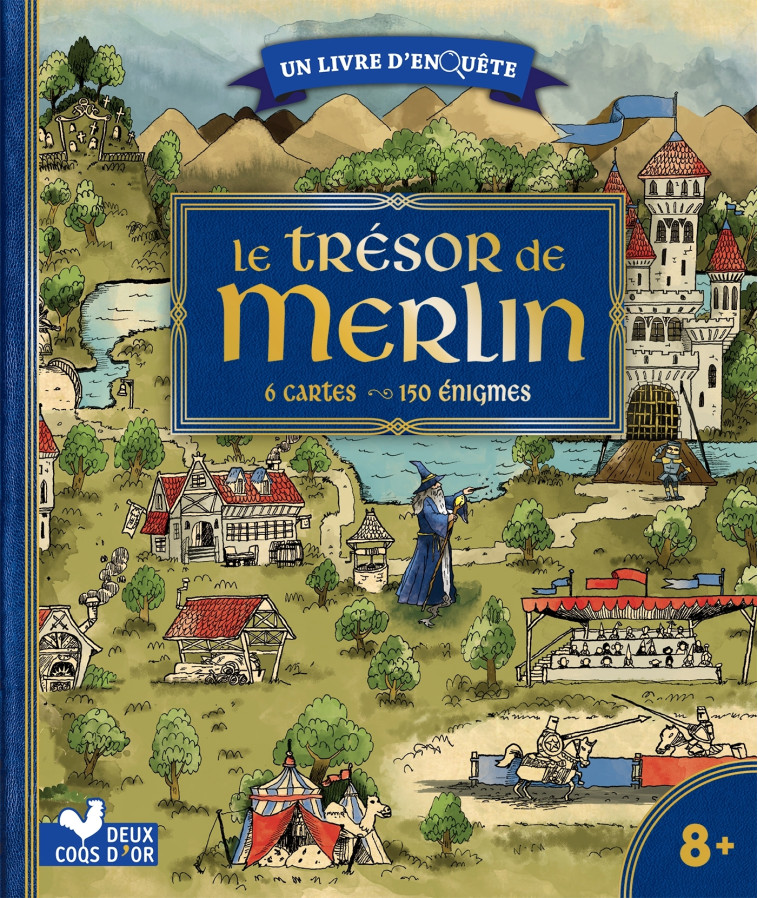 Le trésor de Merlin - livre avec cartes et loupe - Virgile Turier - DEUX COQS D OR