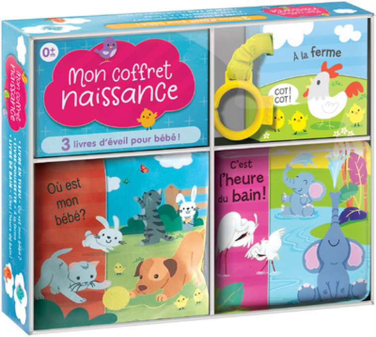 Mon coffret naissance - 3 livres d'éveil pour bébé - Marine Guion - CRACKBOOM