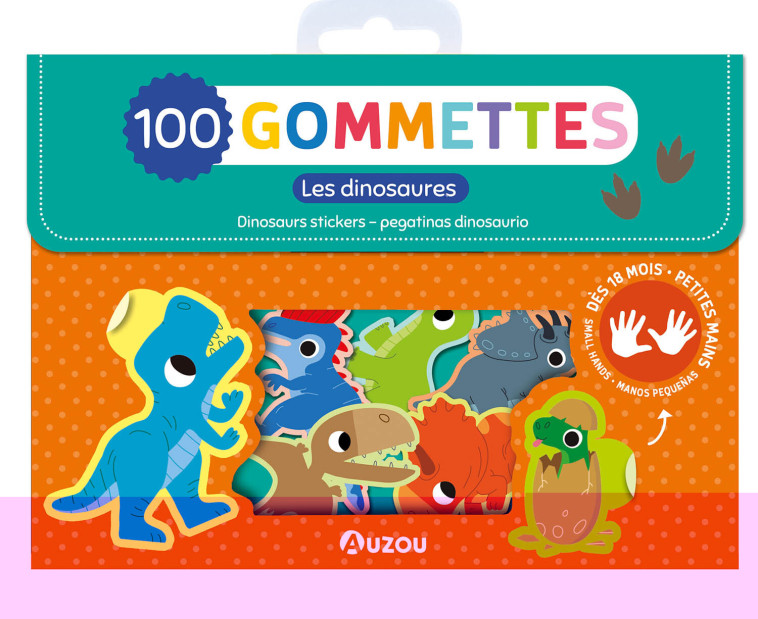 MA POCHETTE DE 100 GOMMETTES  - LES DINOSAURES -  Mr Iwi - AUZOU